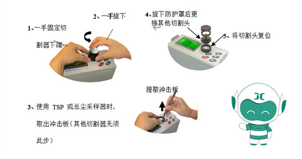 小聚教你，粉塵檢測儀切割器的更換和檢測軟件的使用